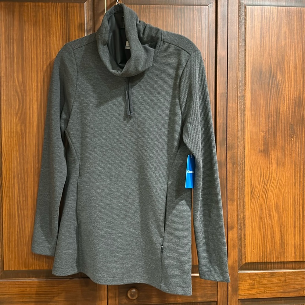 Columbia Firwood Ottoman turtleneck, size extra small, blue gray